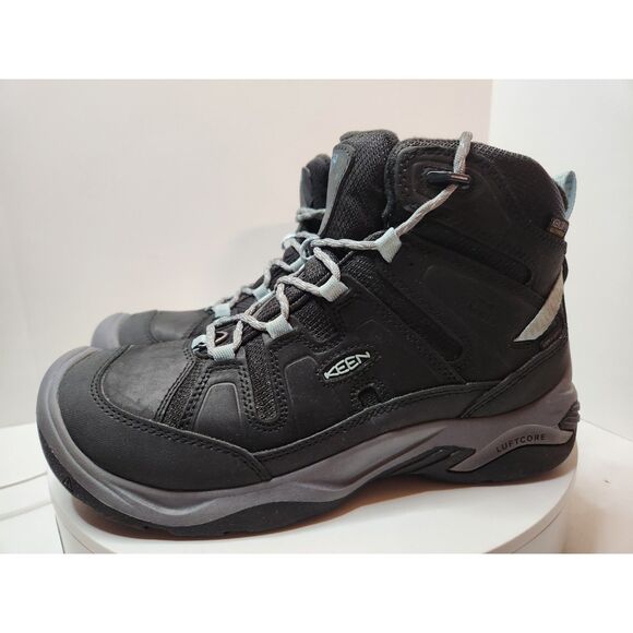 Keen Circadia Mid Polar Waterproof Boots | Women’s 9.5 | Black/Cloud Blue - Picture 4 of 13